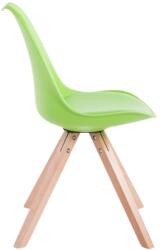 CLP 4 db székből álló szett Toulouse műbőr Natura Square, zöld (320094)