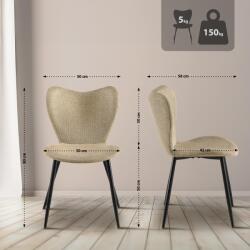 CLP Maika szövet étkezőszék, taupe (326356)