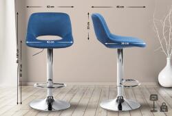 CLP Bárszék Camden bársony króm, kék (324157)