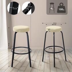 CLP Bárszék Kamari bársony, krém (324864)