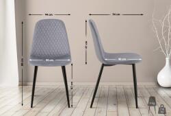 CLP Giverny bársony szék, szürke (317270)