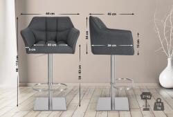 CLP Bárszék Damaso E filc, szürke (321923)