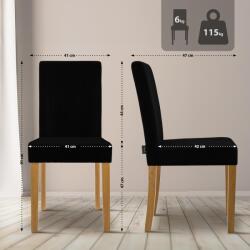 CLP 2 db étkezőszékből álló Ina Cord antik lámpakészlet, fekete (327529)