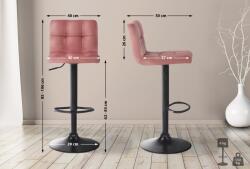 CLP 2 db bárszék készlet Feni bársony, rózsaszín (318593)