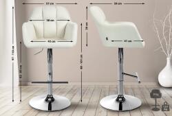 CLP Bárszék Natoma szövet króm, krém (322944)