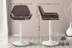 CLP Bárszék Braga bársony, barna (320908)