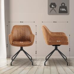 CLP Welby vintage étkezőszék, világosbarna (324951)