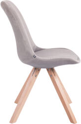 CLP 4 db-os toulouse-i bársony natúr szék készlet, szürke (320640)