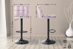 CLP Feni bársony bárszék 4db, rózsaszín (324716)