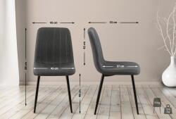 CLP 4 székből álló szett Dijon szövet, sötétszürke (320549)