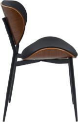CLP 2 db étkező szék készlet Enid anyagból, dió/fekete (326809)
