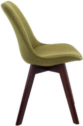 CLP 4db látogatói szék szett Borneo V2 dió szövet, zöld (319294)