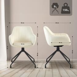 CLP Welby bársony étkezőszék, krém (324947)