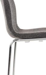 CLP 2 db bárszék szett Hoover szövet 4 méteres króm kerettel, világosszürke (304487)