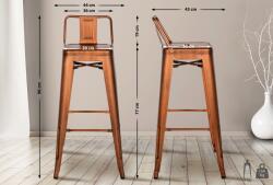 CLP 2 db Mason bárszék készlet, réz (307503)