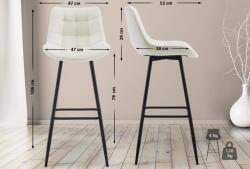 CLP Dartford bársony bárszék, krém (324330)