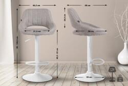 CLP Bárszék Milet szövet, szürke (321279)