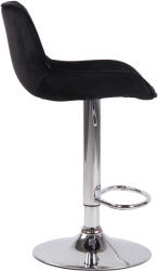 CLP Bárszék Lentini bársony króm, fekete (318279)
