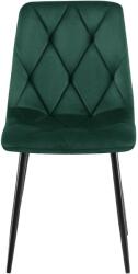 CLP Clairton bársony étkezőszék, sötétzöld (325699)