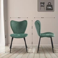 CLP Maika szövet étkezőszék, zöld (326357)