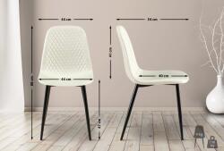 CLP 4 db Giverny szövet szék készlet, krém (325644)