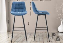 CLP Dartford szövet bárszék, kék (324327)