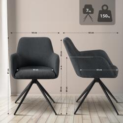 CLP Olema Cord étkezőszék, fekete (326056)