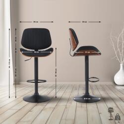 CLP Bárszék Clawson szövet, dió/fekete (325762)