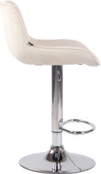 CLP Bárszék Lentini bársony króm, krém (318276)