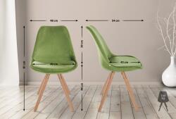 CLP Szék Sofia bársony kerek, világoszöld (321606)