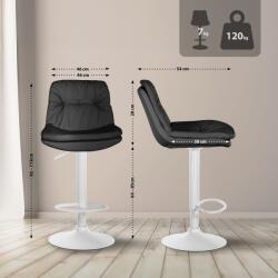 CLP Bárszék Laurel műbőr, fekete (323922)