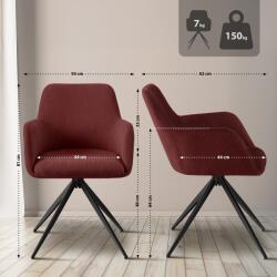 CLP Olema Cord étkezőszék, bordó (326052)