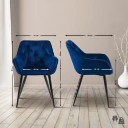 CLP 2 db étkezőszék készlet Cassis, kék (320024)