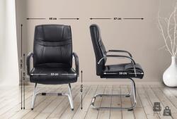 CLP 2 db Attila szék készlet, fekete (319820)