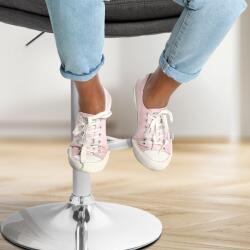 CLP 2 db bárszék készlet Damar szövet króm, sötétszürke (325707)