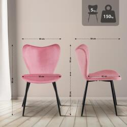 CLP Maika bársony étkezőszék, rózsaszín (326420)