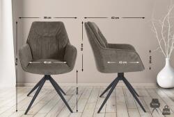 CLP Jules szövet étkezőszék, sötétszürke (322123)