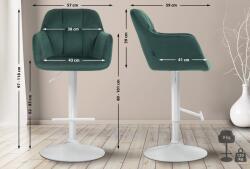 CLP Bárszék Natoma bársony, zöld (322965)