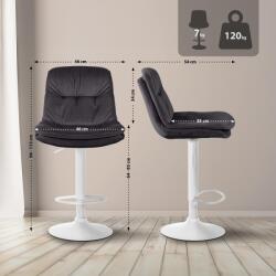 CLP Bárszék Laurel bársony, fekete (323968)