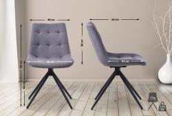 CLP 2 db Merna szövet étkezőszék készlet, sötétszürke (326660)