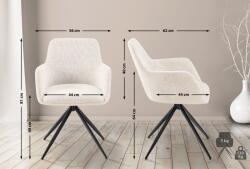 CLP Olema szövet étkezőszék, krém (324185)