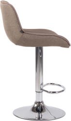 CLP Bárszék Lentini szövet króm, taupe (318247)