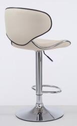 CLP 2 db bárszék Las Vegas V2 króm műbőr szett, krém (308381)