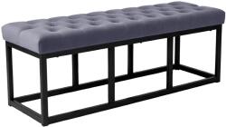 CLP Polson bársony pad 120 cm, szürke (318775)