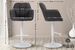 CLP Bárszék Natoma szövet, fekete (322953)