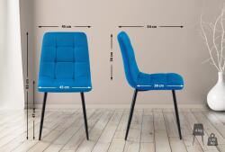 CLP 2 étkezőszékből álló Tilde szövet készlet, világoskék (326366)