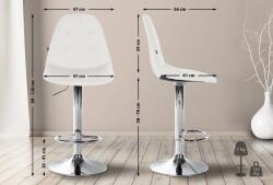 CLP Bárszék Elmore műbőr C, fehér (324758)