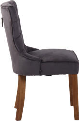 CLP Franca bársony antik fényű étkezőszék szett 4db, sötétszürke (318785)