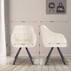 CLP Russel bársony szék, krém (321361)