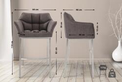 CLP Damaso E szövet bárszék 4 méteres kerettel, szürke (101680208)